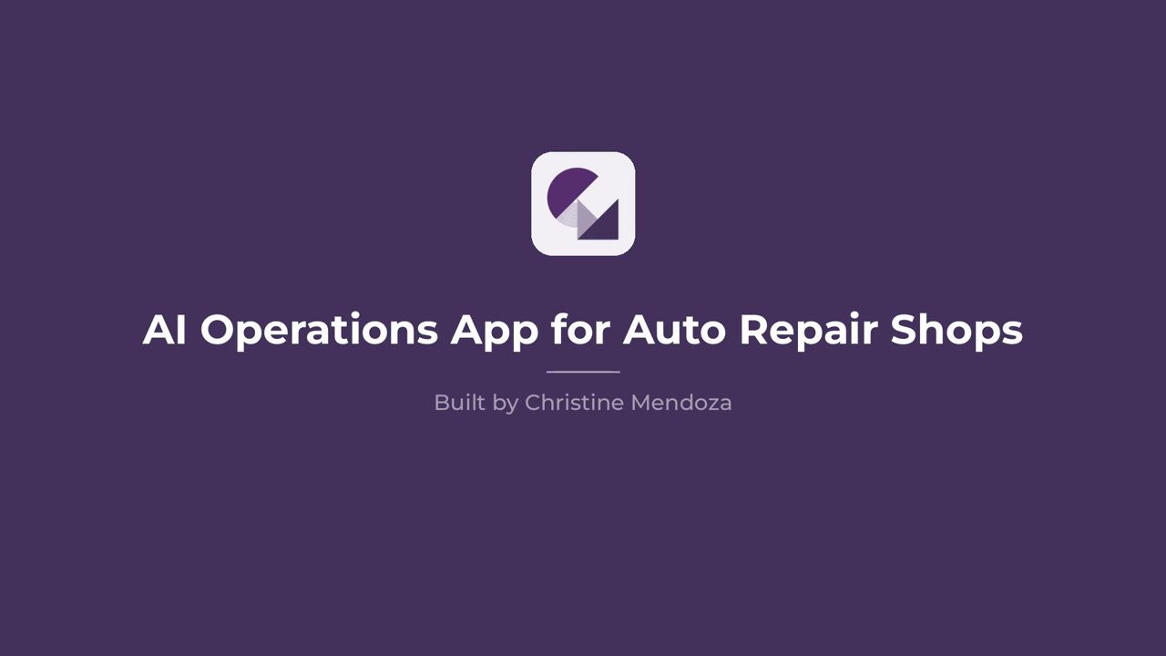 Walkthrough of the AI operations app for auto repair shops